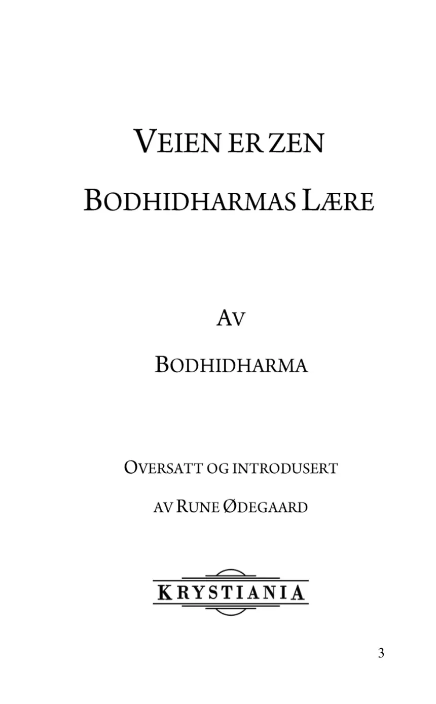 Side 1 — Veien er zen: Bodhidharmas lære