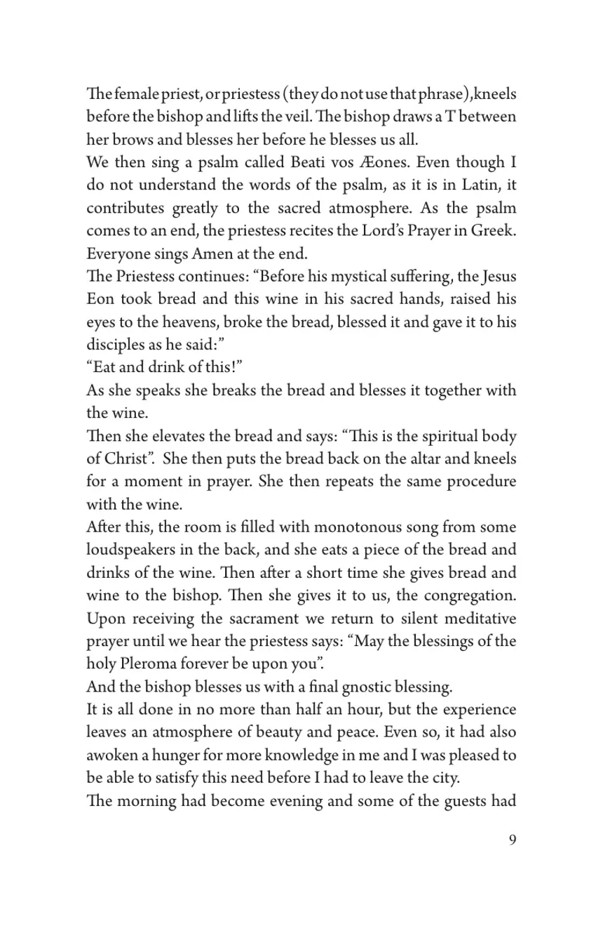 Page 9 — Église Gnostique: History, Sacraments and Teachings