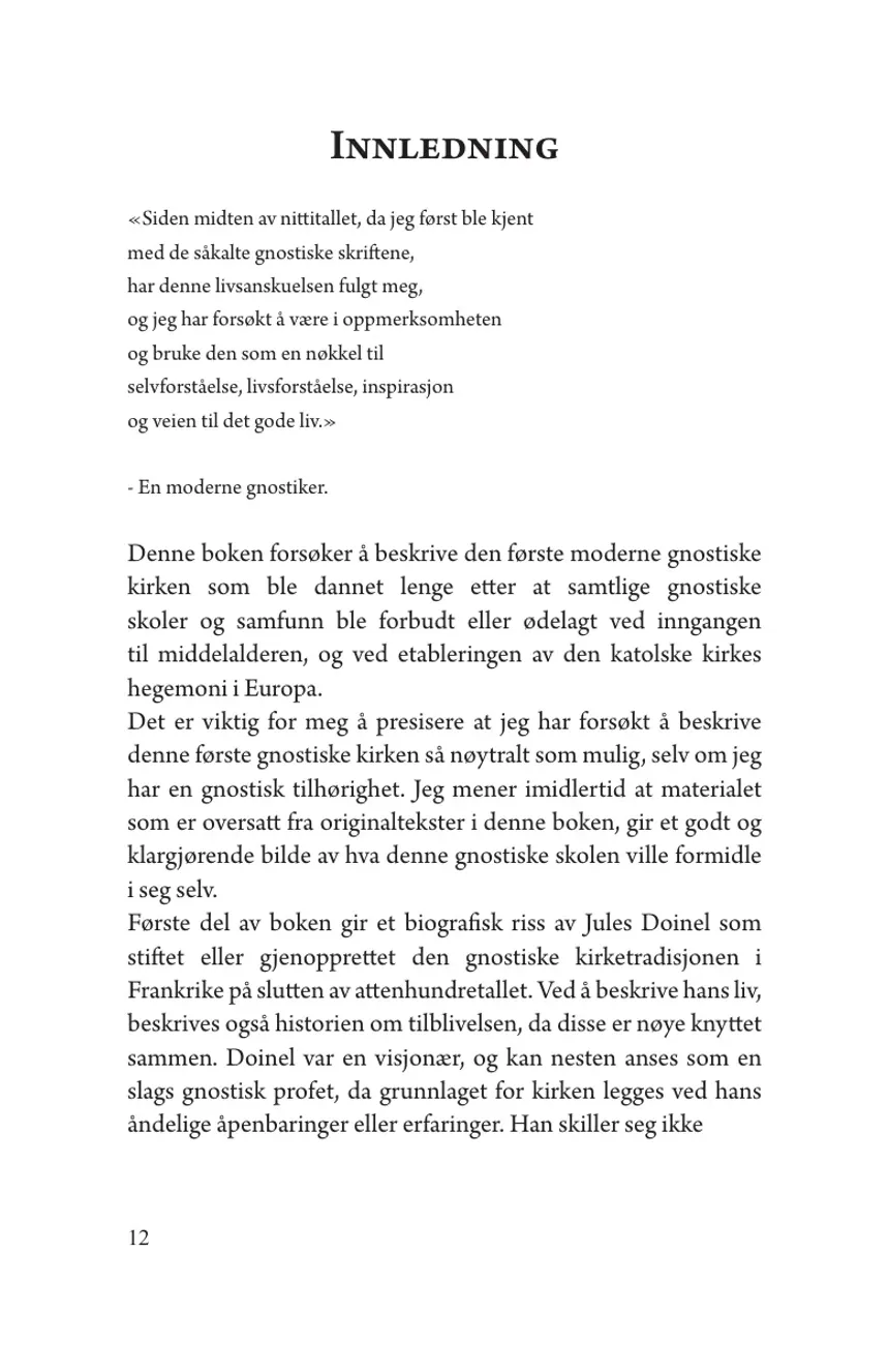 Side 11 — Eglise Gnostique: Den første gnostiske kirkens historie, sakramenter og lære